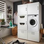 Armoire pour machine à laver Kielce IX Blanc - Blanc - Hauteur : 206 cm