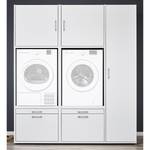 Armoire pour machine à laver Kielce XI Blanc - Blanc - Largeur : 179 cm