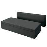 Canapé convertible boxspring Goodlow Velours - Velours Vaia: Gris foncé - Avec fonction couchage