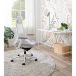 Chaise de bureau Rosie Gris clair / Blanc