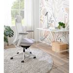 Chaise de bureau Rosie Gris clair / Blanc