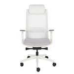 Chaise de bureau Rosie Gris clair / Blanc