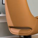 Chaise de bureau Zore Imitation cuir / Métal - Cognac / Aluminium