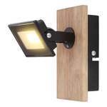 Lampada a LED da parete Joya Ferro / Massello di rovere - 1 punto luce - Nero