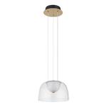 LED-hanglamp Jocky III transparant glas/ijzer - 1 lichtbron - Diameter: 23 cm
