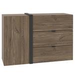 Kast Heimbach Zwart - Bruin - Plaatmateriaal - 115 x 80 x 43 cm