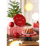Servierplatte Weihnachtsmann Keramik - Rot