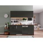 Cuisine Cano VIII Gris - Largeur : 195 cm - Plaque de cuisson