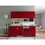 Küchenzeile Cano VIII Rot - Breite: 195 cm - Glaskeramik