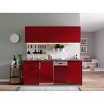 Küchenzeile Cano VII Rot - Breite: 195 cm - Glaskeramik