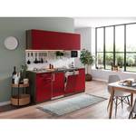 Küchenzeile Cano VIII Rot - Breite: 195 cm - Kochplatte