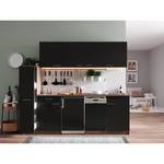 Cuisine Cano VII Noir - Largeur : 225 cm - Vitrocéramique