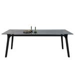Table Hülsta now T23 Verre teinté / Hêtre massif - Noir - Largeur : 180 cm