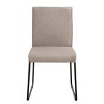 Chaises Hülsta now S23 II (lot de 2) Imitation cuir / Acier - Taupe / Noir