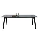 Eettafel hülsta now T23 getint klas/massief beukenhout - zwart - Breedte: 220 cm