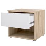 Table de chevet Thornton Beige - Blanc - Bois manufacturé - 45 x 42 x 41 cm