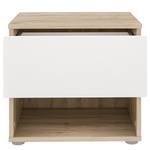 Table de chevet Thornton Beige - Blanc - Bois manufacturé - 45 x 42 x 41 cm