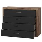 Comò Konstanz I Beige - Nero - Materiale a base lignea - 111 x 88 x 41 cm