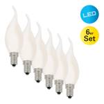 LED-lichtbron Kaarslamp (set van 6) melkglas/ijzer - 6 lichtbronnen