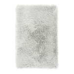 Hoogpolig vloerkleed Okka III Polyester - Heldergrijs - 60 x 90 cm