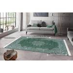 Tapis Vintage Medaillion Viscose / Coton - Vert - 135 x 195 cm