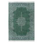 Laagpolig vloerkleed Vintage Medaillion viscose/katoen - groen - 195 x 300 cm