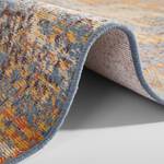 Laagpolig vloerkleed Robina gerecycled polyester / gerecycled katoen / polypropyleen - Oranje/blauw grijs - 160 x 230 cm