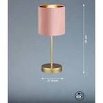 Lampe Aura Velours / Fer - 1 ampoule - Rose