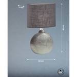 Lampada da tavolo Foro IX Lino / Ceramica - 1 punto luce
