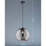 Hanglamp Opie II rookglas/ijzer - 1 lichtbron