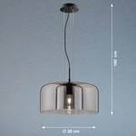 Hanglamp Studio rookglas/ijzer - 1 lichtbron