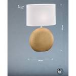 Tafellamp Foro III textielmix/keramiek - 1 lichtbron