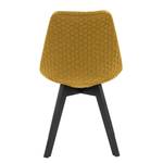 Chaises capitonnées Melito I (lot de 2) Jaune moutarde