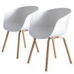 Chaises à accoudoirs Loppi (lot de 2) Blanc