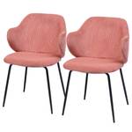 Chaises à accoudoirs Tronde (lot de 2) Rose bébé