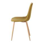 Chaise capitonnée Iskmo III Jaune curry - Lot de 4