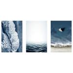 Wandbild Seascape Collection Holzwerkstoff & Leinen - Blau