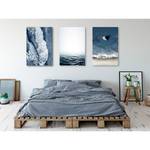 Afbeelding Seascape Collection verwerkt hout & linnen - blauw