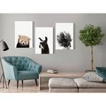 Quadro Friendly Animals Collection Materiali a base di legno e lino - Multicolore