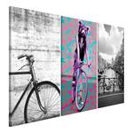 Tableau déco Bikes Collection Bois manufacturé et toile - Multicolore