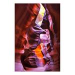 Wandbild Antelope Canyon Holzwerkstoff & Leinen - Mehrfarbig