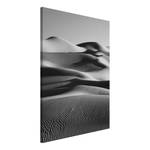 Afbeelding Desert Dunes verwerkt hout & linnen - zwart-wit