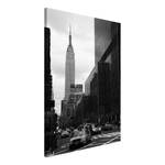 Wandbild Street in New York Holzwerkstoff & Leinen - Schwarz-Weiß