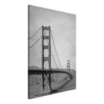 Afbeelding Bridge verwerkt hout & linnen - zwart-wit