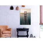 Tableau déco Golden Gate Bridge Bois manufacturé et toile - Multicolore