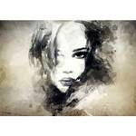 Papier peint Dream Girl Intissé - Noir / Blanc - Noir / Blanc - 400 x 280 cm