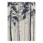 Wandbild Forest In Fog Holzwerkstoff & Leinen - Grau / Schwarz - 80 x 120 cm