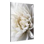 Afbeelding White Dahlia verwerkt hout & linnen - wit - 60 x 90 cm