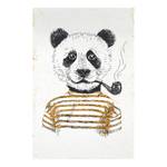 Quadro Panda Materiali a base di legno e lino - Multicolore - 60 x 90 cm