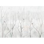 Papier peint Winter Forest Intissé - Noir / Blanc - 200 x 140 cm